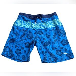 Tommy Bahama Blue Tropical Swim Trunks | Men’s L
